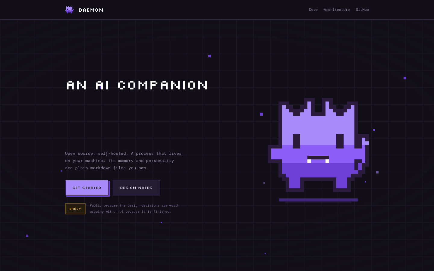Daemon landing page